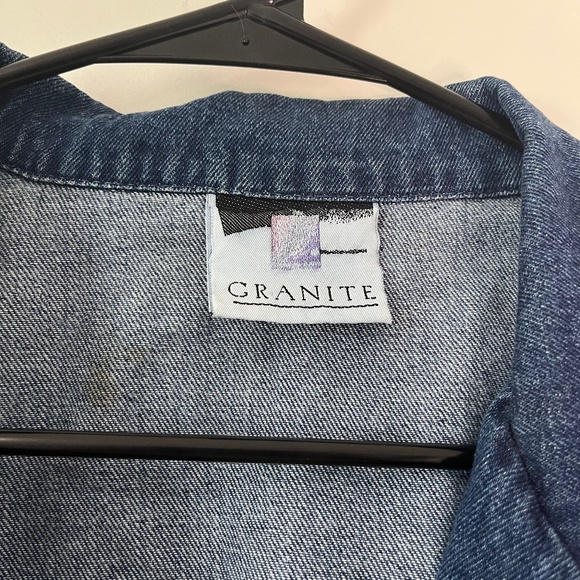 Vintage 80s Granite Western Patchwork Oversized Denim Chore Coat / Blazer Size M - Picture 3 of 4